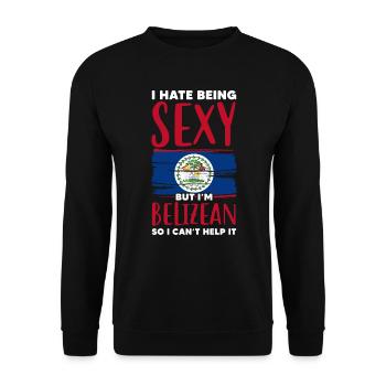 Belize Latino Belizean Belizean Maya Gift - Unisex Sweatshirt - black - Front - Alina (178cm) & Michal (187cm)