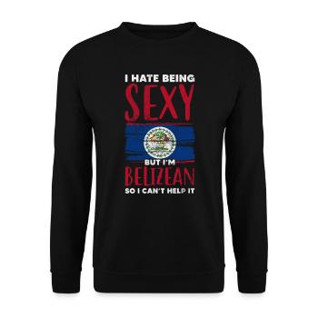 Belize - Unisex Sweatshirt - black - Front - Alina (178cm) & Michal (187cm)