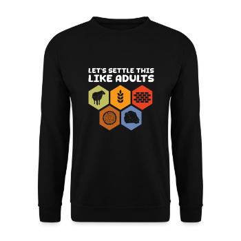 Board Game Board Games Game Night Games Gift - Unisex Sweatshirt - black - Front - Alina (178cm) & Michal (187cm)