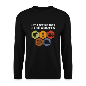 board game - Unisex Sweatshirt - black - Front - Alina (178cm) & Michal (187cm)