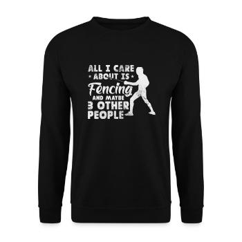 Fechten - Unisex Pullover - Schwarz - Vorne - Alina (178cm) & Michal (187cm)