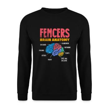 Fechten - Unisex Pullover - Schwarz - Vorne - Alina (178cm) & Michal (187cm)