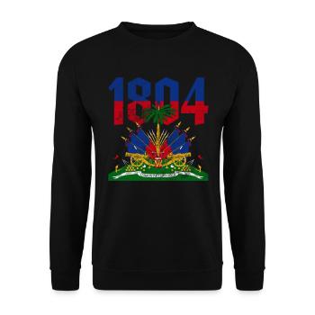 Haiti - Unisex Sweatshirt - black - Front - Alina (178cm) & Michal (187cm)