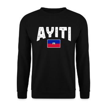Haiti Haitianer Karibik Urlaub - Unisex Pullover - Schwarz - Vorne - Alina (178cm) & Michal (187cm)