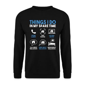 Realtor - Unisex Sweatshirt - black - Front - Alina (178cm) & Michal (187cm)