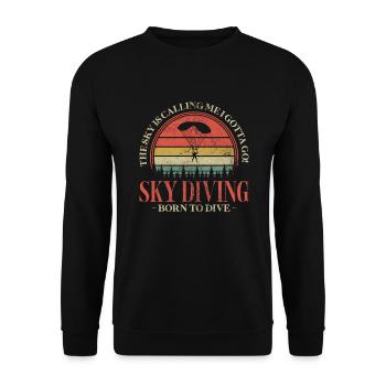 Skydive - Sweat-shirt Unisexe - noir - Devant - Alina (178cm) & Michal (187cm)