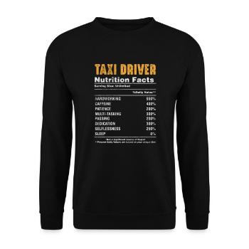 Taxi Taxi Driver Traffic Profession Gift - Unisex Sweatshirt - black - Front - Alina (178cm) & Michal (187cm)