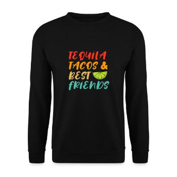 Tequila Sunrise Booze Party Mexique Cadeau - Sweat-shirt Unisexe - noir - Devant - Alina (178cm) & Michal (187cm)