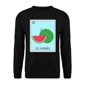 Melon pastèque Fruit d’été Cadeau végétalien - Sweat-shirt Unisexe - noir - Devant - Alina (178cm) & Michal (187cm)