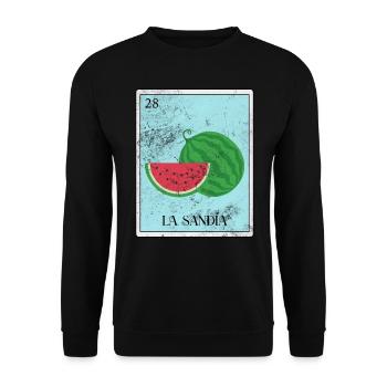 Pastèque - Sweat-shirt Unisexe - noir - Devant - Alina (178cm) & Michal (187cm)