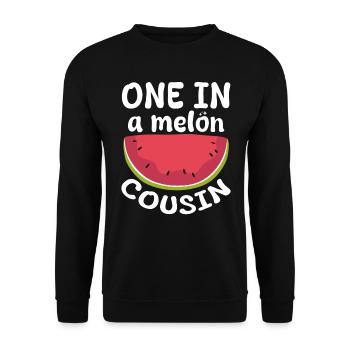 Pastèque cousin melon d’été cadeau de fruits d’été - Sweat-shirt Unisexe - noir - Devant - Alina (178cm) & Michal (187cm)