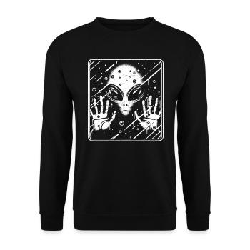 Alien - Unisex Pullover - Schwarz - Vorne - Alina (178cm) & Michal (187cm)