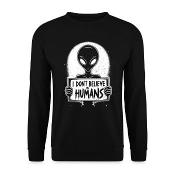Étranger - Sweat-shirt Unisexe - noir - Devant - Alina (178cm) & Michal (187cm)