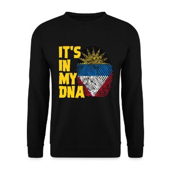 Antigua Barbuda Caribbean Island Holiday Gift - Unisex Sweatshirt - black - Front - Alina (178cm) & Michal (187cm)