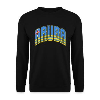Aruba Caribbean Summer Ocean Beach Gift - Unisex Sweatshirt - black - Front - Alina (178cm) & Michal (187cm)