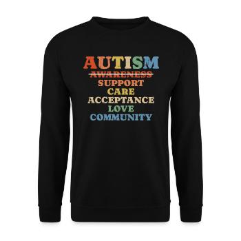 Autisme - Sweat-shirt Unisexe - noir - Devant - Alina (178cm) & Michal (187cm)