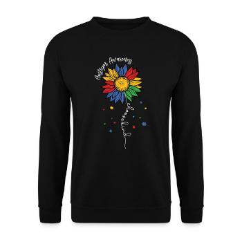 Autismus Awareness Day Autist Geschenk - Unisex Pullover - Schwarz - Vorne - Alina (178cm) & Michal (187cm)