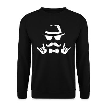 Junggeselle Jungesellenabschied - Unisex Pullover - Schwarz - Vorne - Alina (178cm) & Michal (187cm)