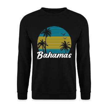 Bahamas Île des Caraïbes Cadeau d’été de l’Atlantique - Sweat-shirt Unisexe - noir - Devant - Alina (178cm) & Michal (187cm)
