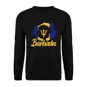 Barbados Karibik Bajan Urlaub Geschenk - Unisex Pullover - Schwarz - Vorne - Alina (178cm) & Michal (187cm)