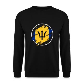 Barbados Karibik Bajan Urlaub Geschenk - Unisex Pullover - Schwarz - Vorne - Alina (178cm) & Michal (187cm)