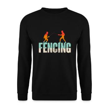 Fechten - Unisex Pullover - Schwarz - Vorne - Alina (178cm) & Michal (187cm)