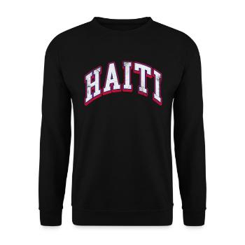 Haiti - Unisex Sweatshirt - black - Front - Alina (178cm) & Michal (187cm)