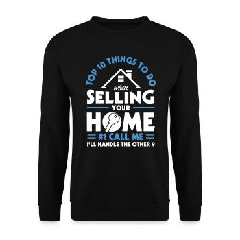 Real Estate Agent Real Estate Agent Gift - Unisex Sweatshirt - black - Front - Alina (178cm) & Michal (187cm)