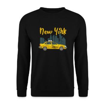 Taxi Taxi Driver Traffic Profession Gift - Unisex Sweatshirt - black - Front - Alina (178cm) & Michal (187cm)