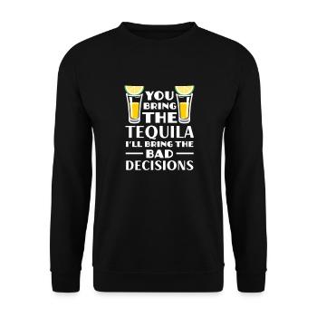 Tequila Sunrise Booze Party Mexique Cadeau - Sweat-shirt Unisexe - noir - Devant - Alina (178cm) & Michal (187cm)