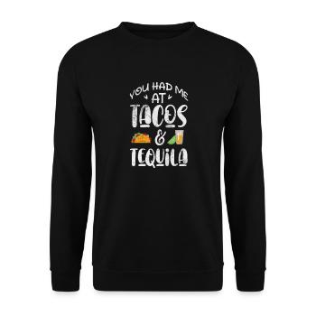 Tequila - Unisex Sweatshirt - black - Front - Alina (178cm) & Michal (187cm)