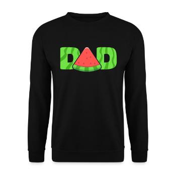 Pastèque Père Melon Cadeau de fruits d’été - Sweat-shirt Unisexe - noir - Devant - Alina (178cm) & Michal (187cm)