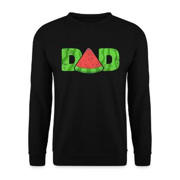 Watermelon Father - Unisex Sweatshirt - black - Front - Alina (178cm) & Michal (187cm)