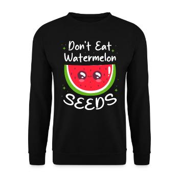 Melon pastèque Fruit d’été Cadeau végétalien - Sweat-shirt Unisexe - noir - Devant - Alina (178cm) & Michal (187cm)
