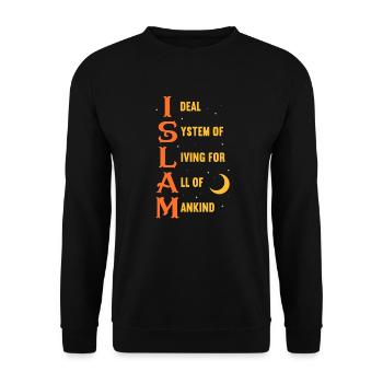 Muslim Islam Allah Ramadan Kareem Gift - Unisex Sweatshirt - black - Front - Alina (178cm) & Michal (187cm)