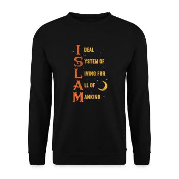 Muslim - Unisex Sweatshirt - black - Front - Alina (178cm) & Michal (187cm)