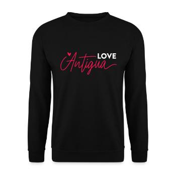 Antigua Barbuda Caribbean Island Holiday Gift - Unisex Sweatshirt - black - Front - Alina (178cm) & Michal (187cm)