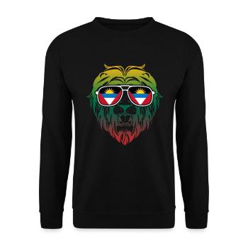 Antigua Barbuda Caribbean Island Holiday Gift - Unisex Sweatshirt - black - Front - Alina (178cm) & Michal (187cm)