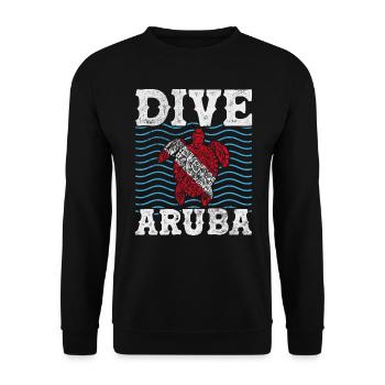 Aruba - Unisex Sweatshirt - black - Front - Alina (178cm) & Michal (187cm)