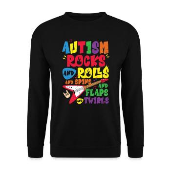 Autisme - Sweat-shirt Unisexe - noir - Devant - Alina (178cm) & Michal (187cm)