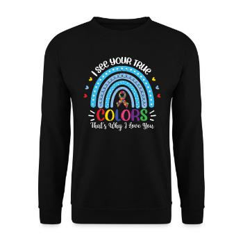 Autisme - Sweat-shirt Unisexe - noir - Devant - Alina (178cm) & Michal (187cm)