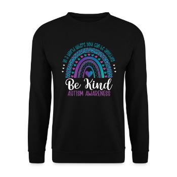 Autismus Awareness Day Autist Geschenk - Unisex Pullover - Schwarz - Vorne - Alina (178cm) & Michal (187cm)