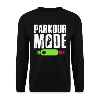 Backflip Salto Akrobatik Parkour Turnen Geschenk - Unisex Pullover - Schwarz - Vorne - Alina (178cm) & Michal (187cm)