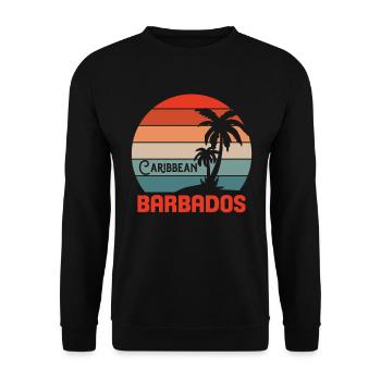 Barbados Karibik Bajan Urlaub Geschenk - Unisex Pullover - Schwarz - Vorne - Alina (178cm) & Michal (187cm)
