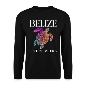 Belize Latino Belizean Belizean Maya Gift - Unisex Sweatshirt - black - Front - Alina (178cm) & Michal (187cm)