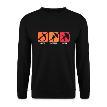 Fencing Sword Sabre Epee Fencing Gift - Unisex Sweatshirt - black - Front - Alina (178cm) & Michal (187cm)