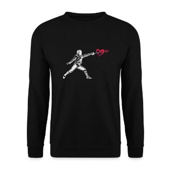 Fechten - Unisex Pullover - Schwarz - Vorne - Alina (178cm) & Michal (187cm)