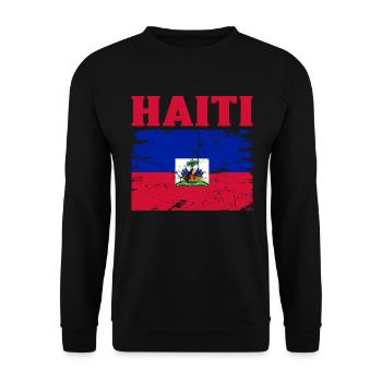 Haiti Haitianer Karibik Urlaub - Unisex Pullover - Schwarz - Vorne - Alina (178cm) & Michal (187cm)
