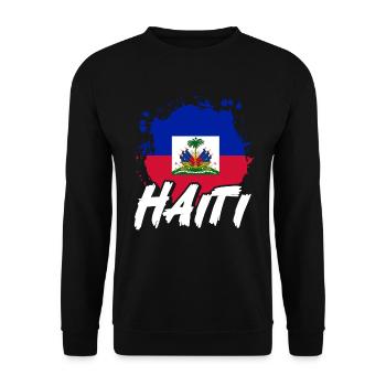 Haiti Haitianer Karibik Urlaub - Unisex Pullover - Schwarz - Vorne - Alina (178cm) & Michal (187cm)
