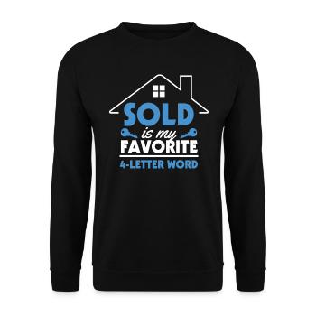 Agent immobilier Agent immobilier Cadeau - Sweat-shirt Unisexe - noir - Devant - Alina (178cm) & Michal (187cm)